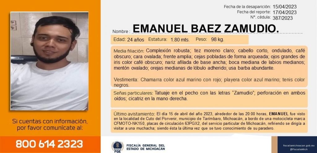 Gobierno de Michoacán Prefiere Gastar En Conciertos Que En Buscar Personas Y Seguridad: Mamá De Chavo Desaparecido 2 img 20240121 wa00625966466784435632147
