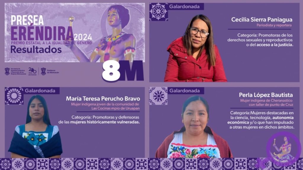 Anuncia Seimujer a las 3 ganadoras de la Presea Eréndira 2024 2 Presea Erendira
