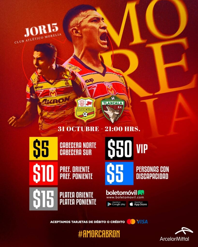 Atlético Morelia lanza promoción especial para el partido contra Tlaxcala FC con boletos desde $5 2 Atletico Morelia lanza promocion especial para el partido contra Tlaxcala FC con boletos desde 5