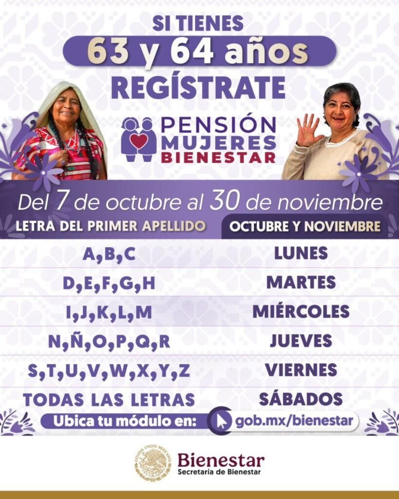 Pensión para Adultas Mayores de 60 a 64 Años en México: Registro Abierto del 7 de Octubre al 30 de Noviembre 3 Pension para Adultas Mayores de 60 a 64 Anos en Mexico Registro Abierto del 7 de Octubre al 30 de Noviembre