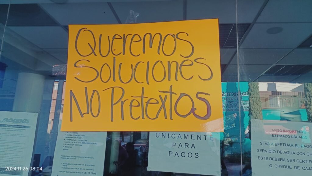 Morelianos exhiben deficiencias del OOAPAS “No al pago si no hay agua” 2 img 20241126 wa00185232432409241521308