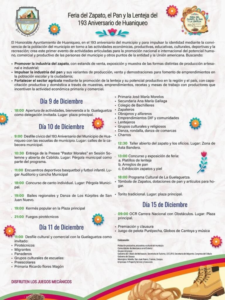 ¡Ajua! Ven y consume productos directos del fabricante en la Feria del Zapato, el Pan y la Lenteja Huaniqueo 2024 4 ¡Ajua Ven y consume productos directos del fabricante en la Feria del Zapato el Pan y la Lenteja Huaniqueo 2024 uiojkp