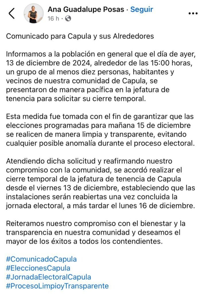 Reportan “anomalías” en elecciones de Jefatura de Tenencia en Capula 4 img 20241215 wa00261749918799347069278