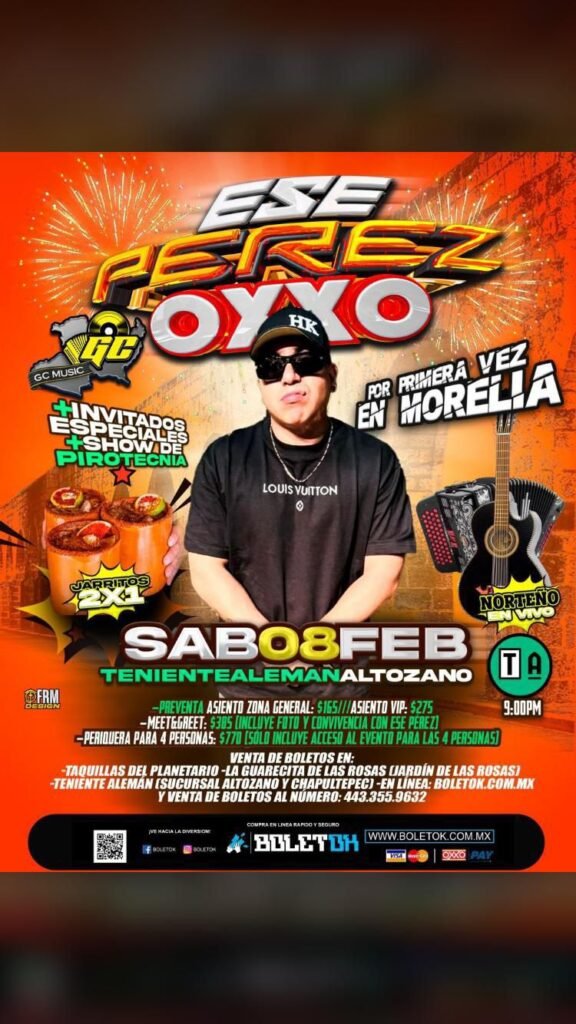¡Ca-ca-ca-ca-carnal vengase pa’ca! Ese Pérez en Morelia este 8 de febrero 3 img 20250126 wa00415002120306826561015