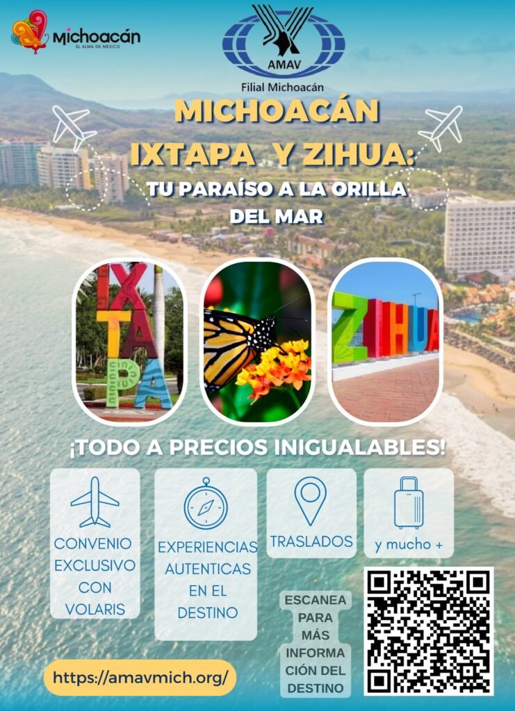 La Asociación de Agencias Mexicana, filial AMAV Michoacán, refleja resultados y se suma al "Ixtapazo": vuelos directos Morelia-Ixtapa Desde $1,800 pesos 3 La Asociacion de Agencias Mexicana filial AMAV Michoacan refleja resultados y se suma al Ixtapazo vuelos directos Morelia Ixtapa Desde 1800 pesos 8