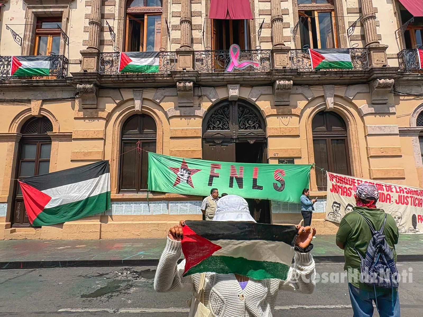 FNLS exige un alto al genocidio en Palestina y a la violencia que se vive en Michoacán 1 IMG 20251007 WA0079