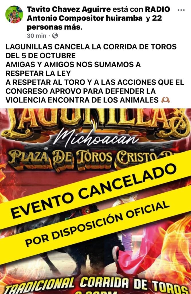 Tavito recapacita y cancela corrida de toros en Lagunillas 2 img 20251001 wa00231008542294755851155
