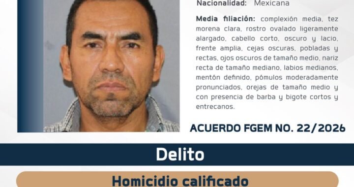 Emite FGE acuerdo de recompensa para la detención de José Jiménez Miranda, presunto responsable del homicidio de Carlos Manzo