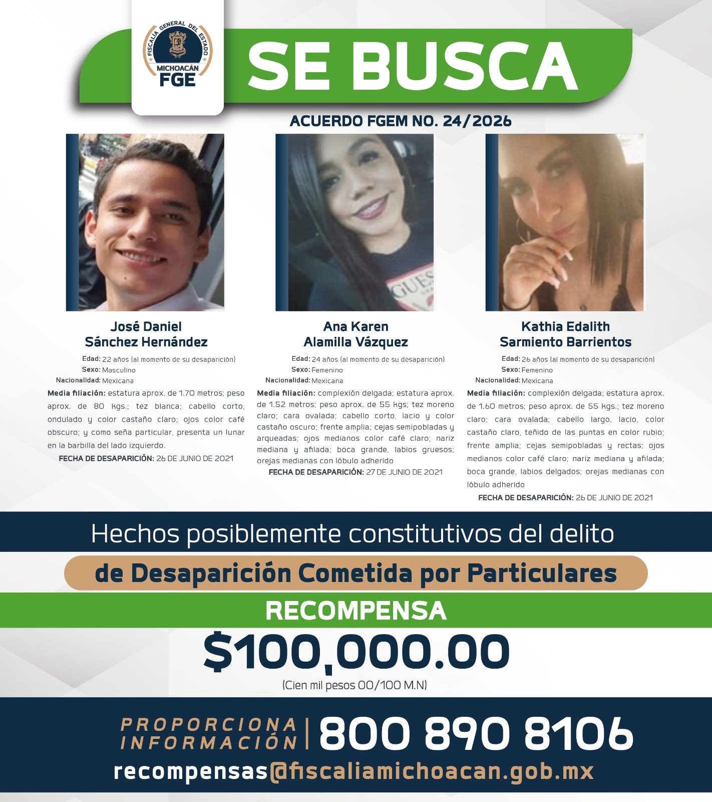 FGE ofrece recompensa de 100 mil pesos por información que permita localizar a tres personas desaparecidas 1 WhatsApp Image 2026 08 17 at 4.12.11 PM 1